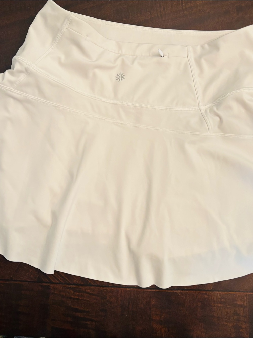 Women's White Athletic Skort with Subtle Logo